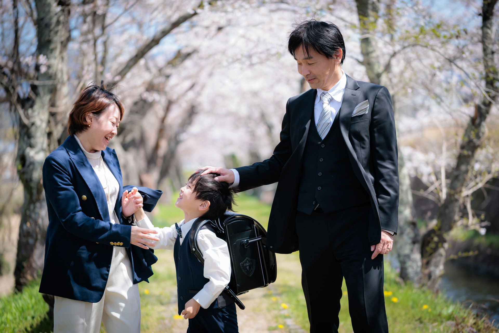 入学記念 家族写真 滋賀県